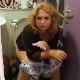 A blonde, attractive, but plump British girl speaks to us while taking a shit sitting on a toilet in about 10 different scenes recorded at the end of September in 2016. Audible pooping sounds. Presented in 720P HD. Over 9 minutes.